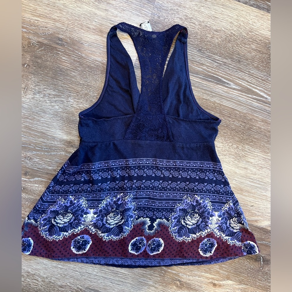Free People‎ sz S/P racer back summer top - Picture 2 of 5
